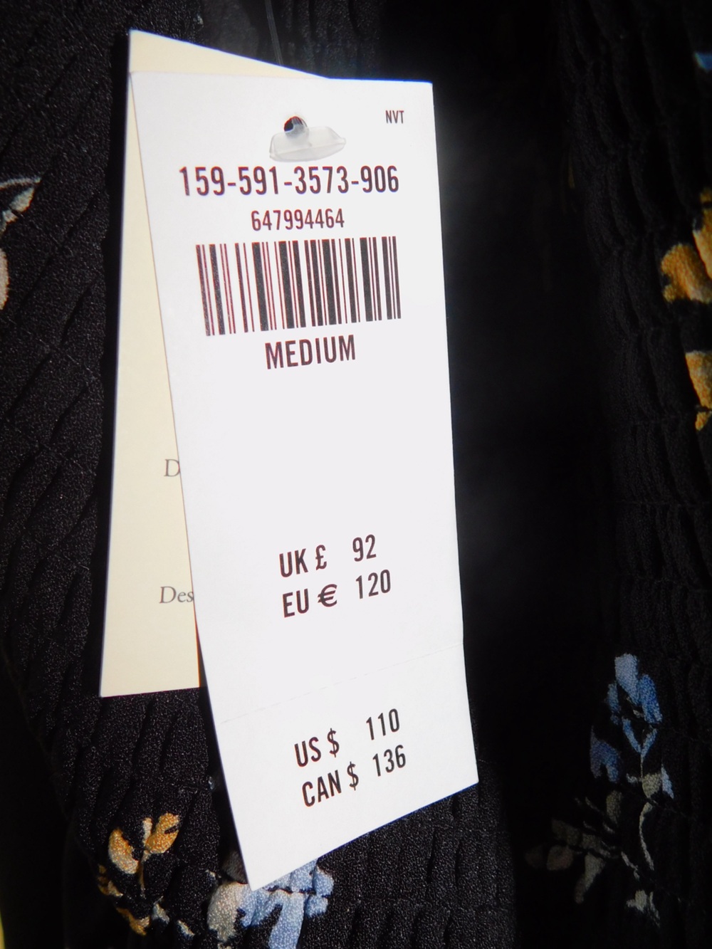 Abercrombie & Fitch Black Floral Halter Jumpsuit with Cross-Back Straps - Picture 2 of 3